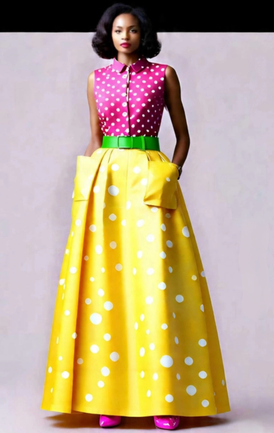 YELLOW DOT SKIRT