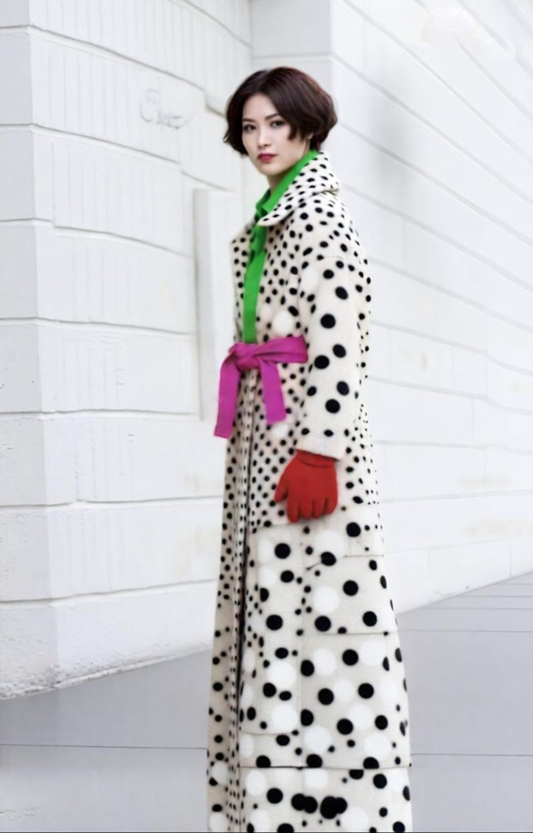"THINK PRETTY" POLKADOT COAT