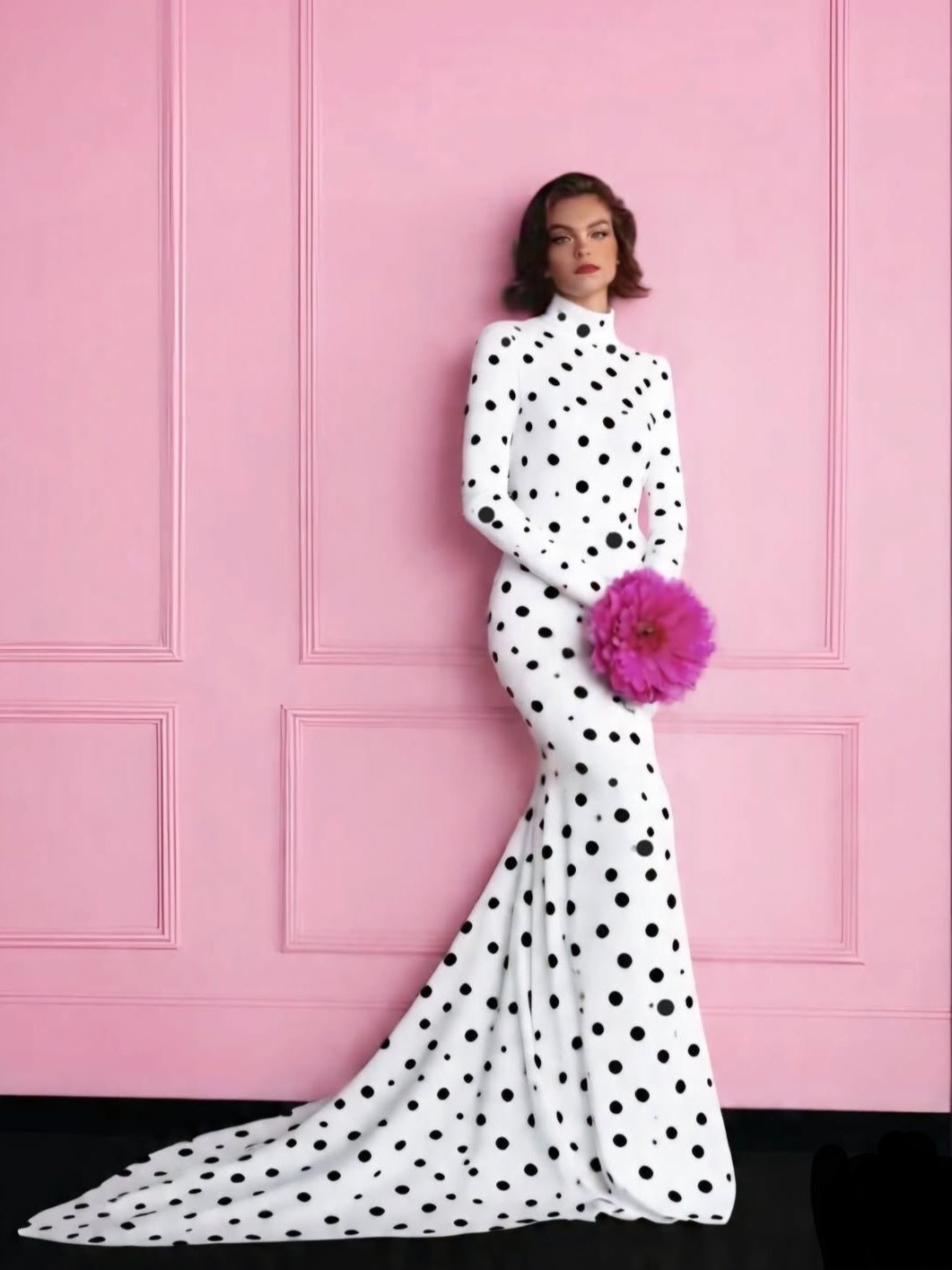 "THINK PRETTY" DOT GOWN