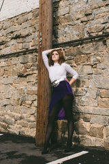ASYMMETRICAL VELOUR SKIRT
