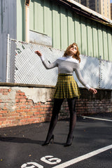 TWEED BOXPLEAT SKIRT