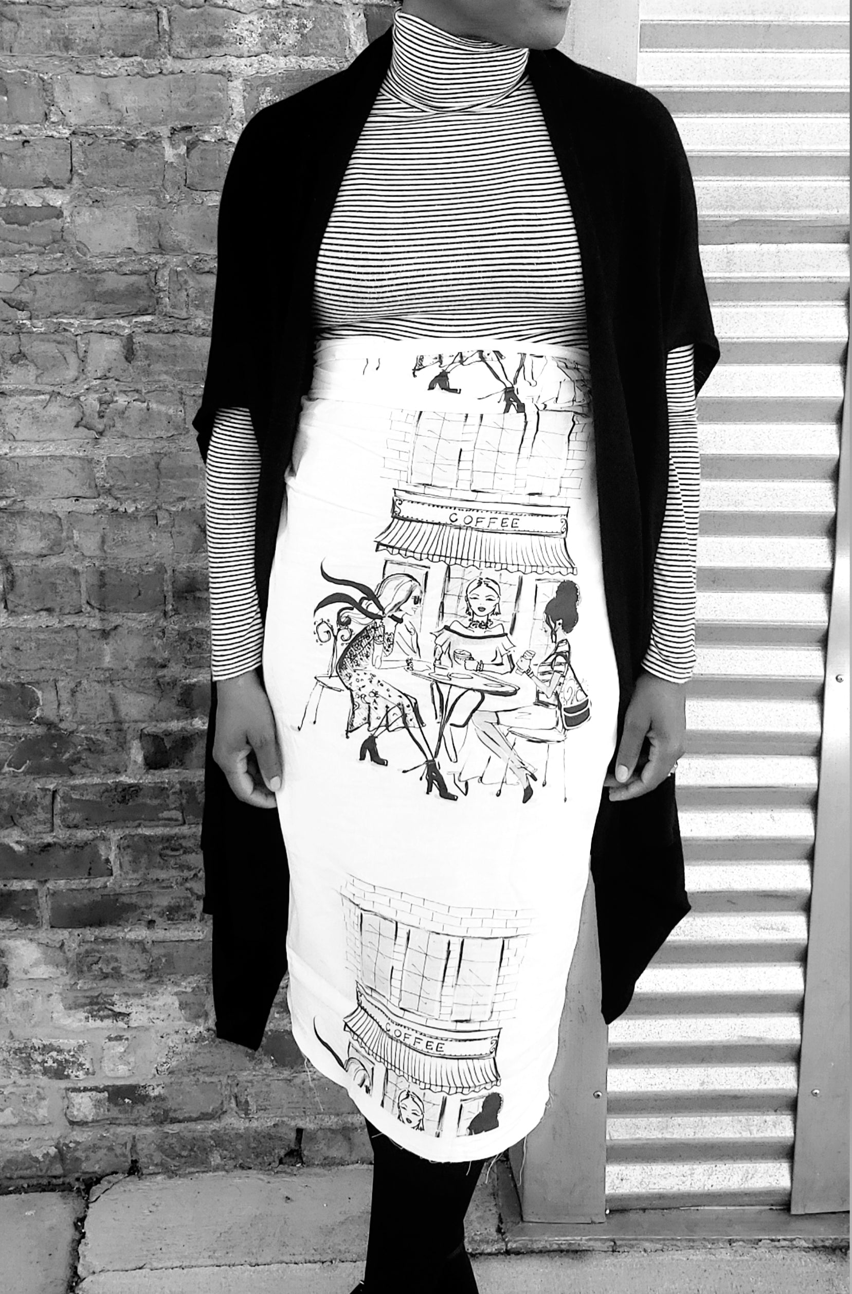 Cafe' Printed Skirt