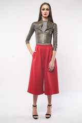 FITTED CROPPED SHIRT- JACKET