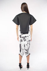 ALTER-EGO-DISTRESSED SEQUINS POTATO SACK SKANT