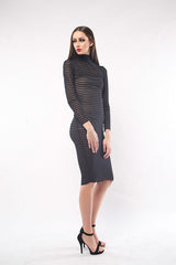 RIBBED MOCKNECK SHEATH
