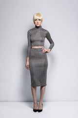 GEOMETRIC PENCIL SKIRT