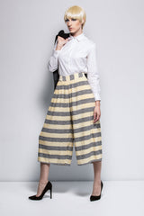 PLISSE’ WIDE LEG CROPPED PANT