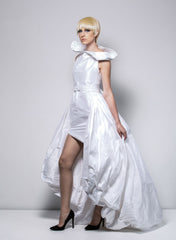 ASYMMETRC BALLOON HEM DETACHABLE SKIRT 