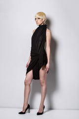 DRAPED SHORT-DRESS