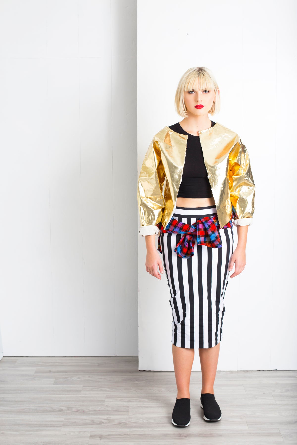 STRIPE  PENCIL SKIRT