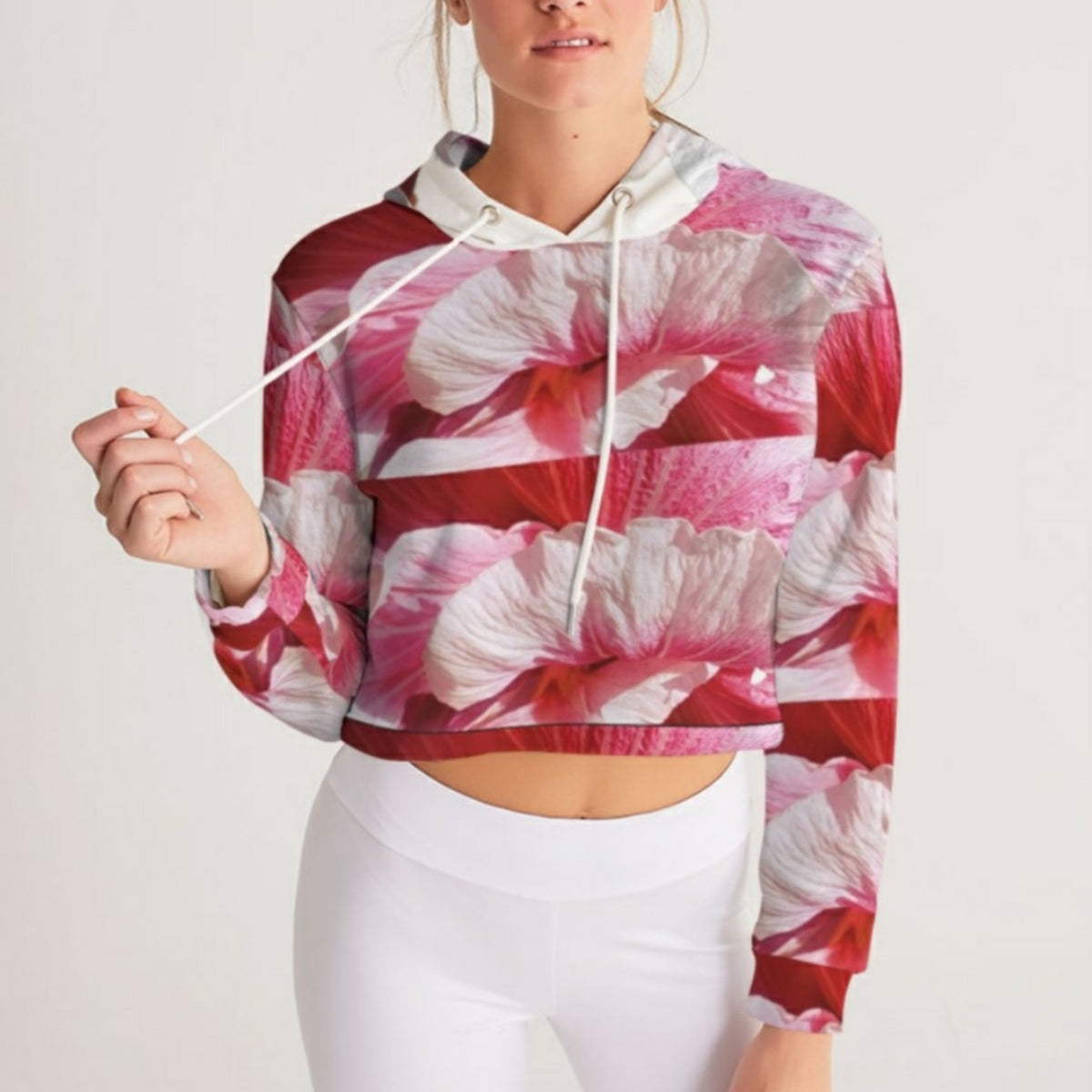 "BLOOM" FRENCH TERRY CROPPED TOPPER
