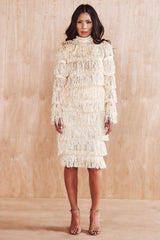 FRINGE MOCKNECK SHIFT