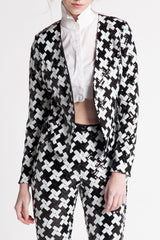 XO SEQUINS ASSYMETRICAL JACKET