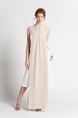 MOCK-NECK MAXI KAFTAN